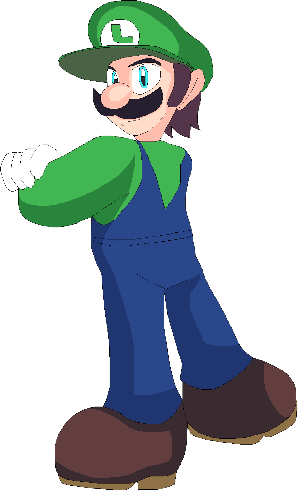 Luigi - Cartoon (965x1586), Png Download
