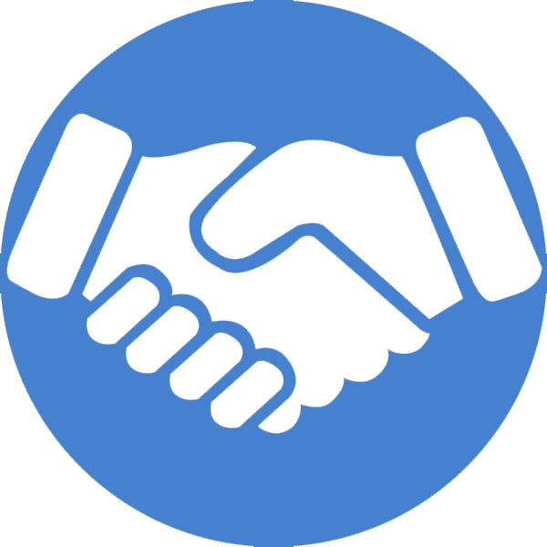 Shaking Hands Logo Green (600x600), Png Download