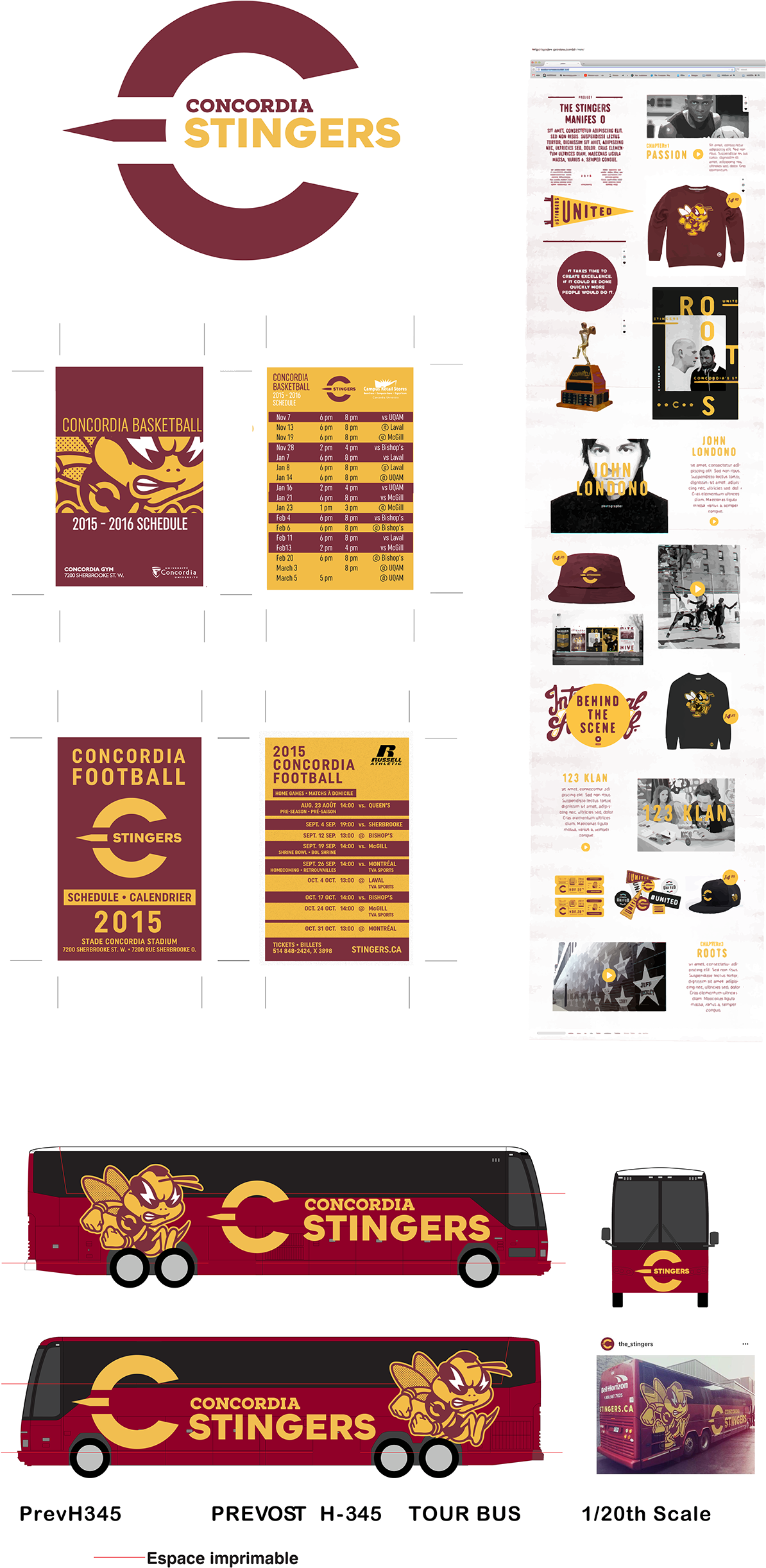 Preliminary Mock-ups For The Team Bus, Managed The - Concordia Football (1200x2569), Png Download