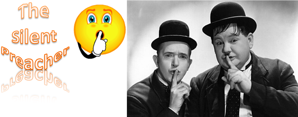 The Silent Preacher - Laurel And Hardy Party (1051x486), Png Download