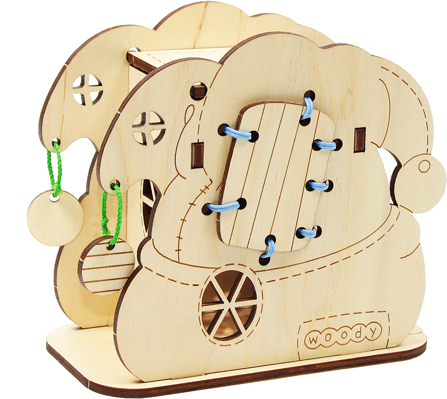 Wooden Multipurpose Toy 7 Piece Building Blocks Play - Illustration (1000x835), Png Download