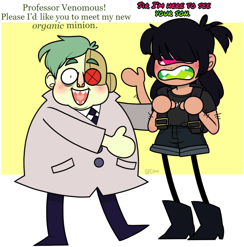 Old Clipart Short Person - Ok Ko Professor Venomous Figurine (1000x1000), Png Download