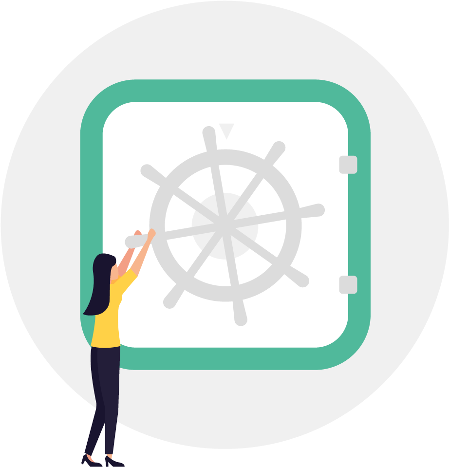 Vault Addresses This As A Secure, Safe, Private Zone - Circle (1000x1000), Png Download