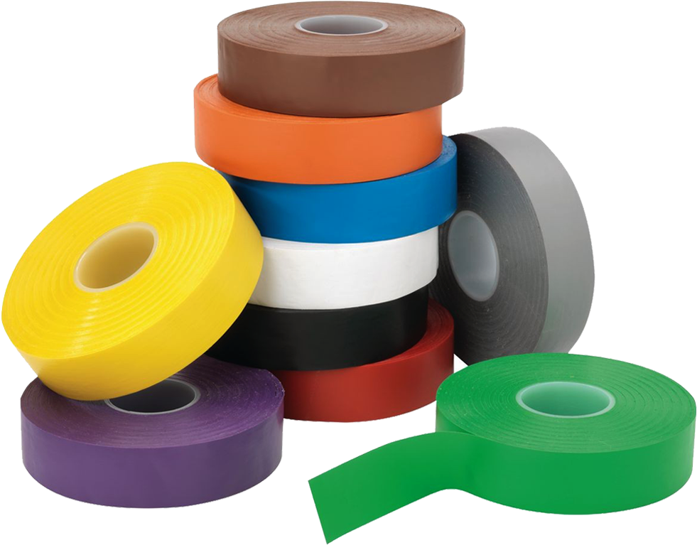 Coloured And Clear Pvc Tape Coloured And Clear Pvc - Pvc Tape (1000x922), Png Download
