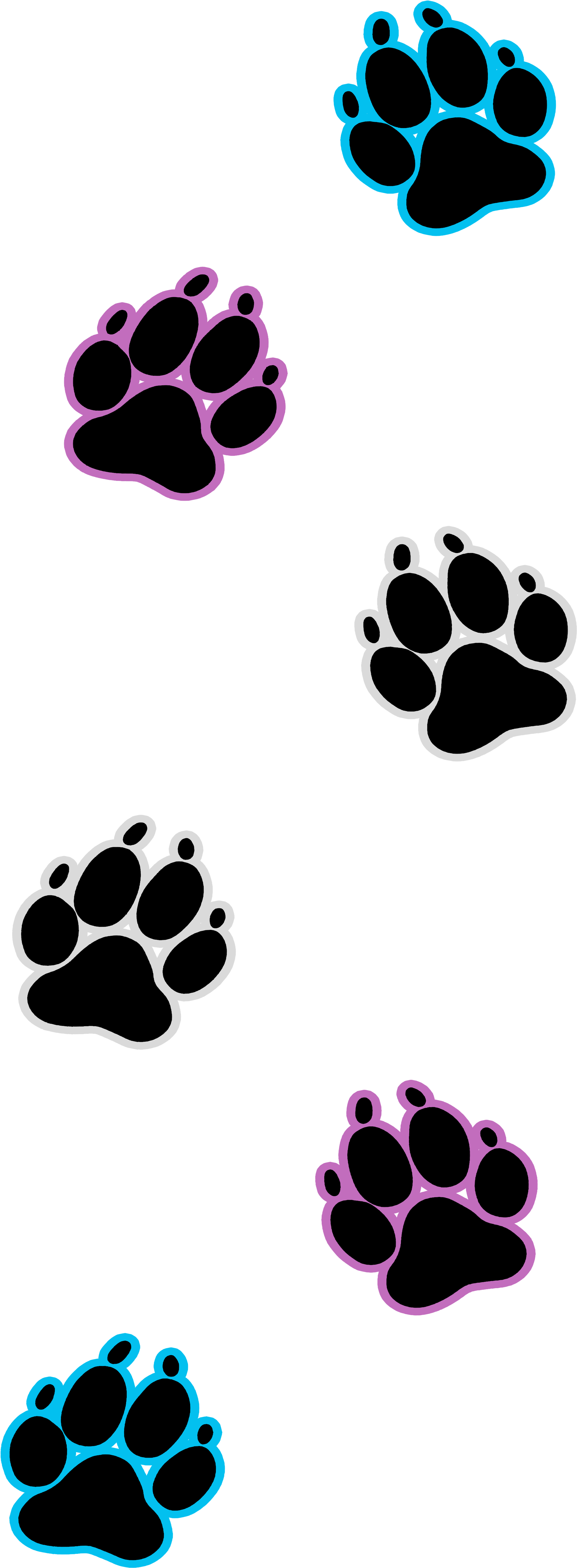 Dog Paw Print Trans - Transparent Background Transparent Paw Print Heart (3600x4800), Png Download