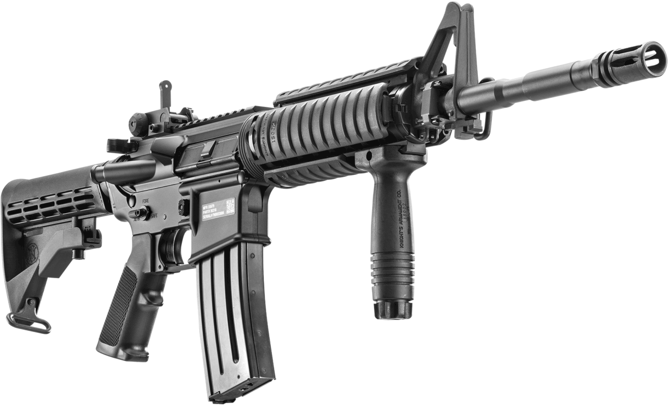 Ar 15 Assault Rifle (1800x900), Png Download