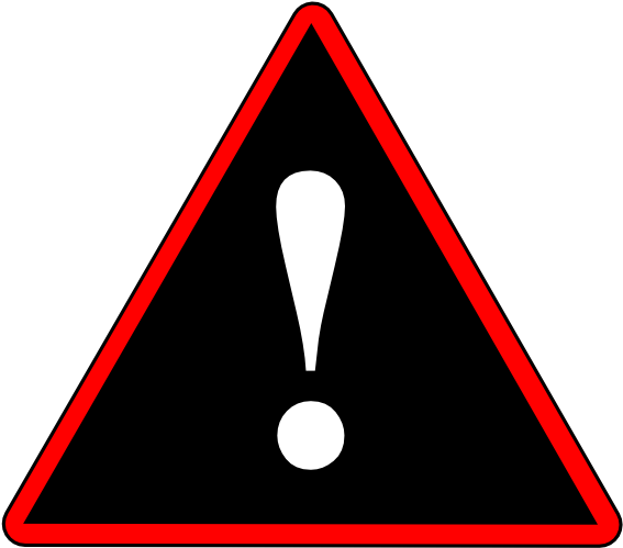 Red Black White Warning 1 Svg Clip Arts 600 X 534 Px (600x534), Png Download