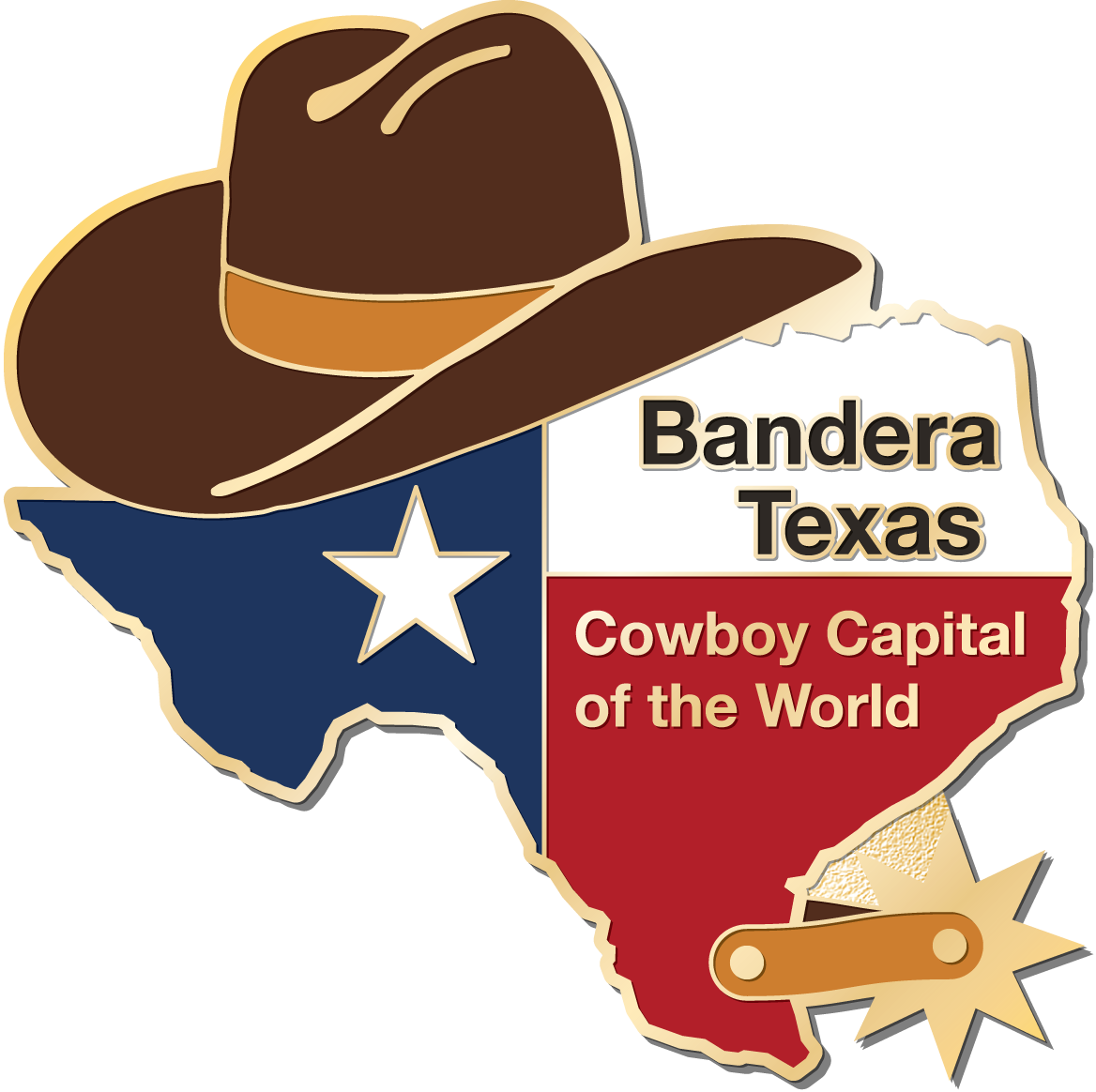 Bandera General Store Pin - Png Texas State Flag (1168x1164), Png Download