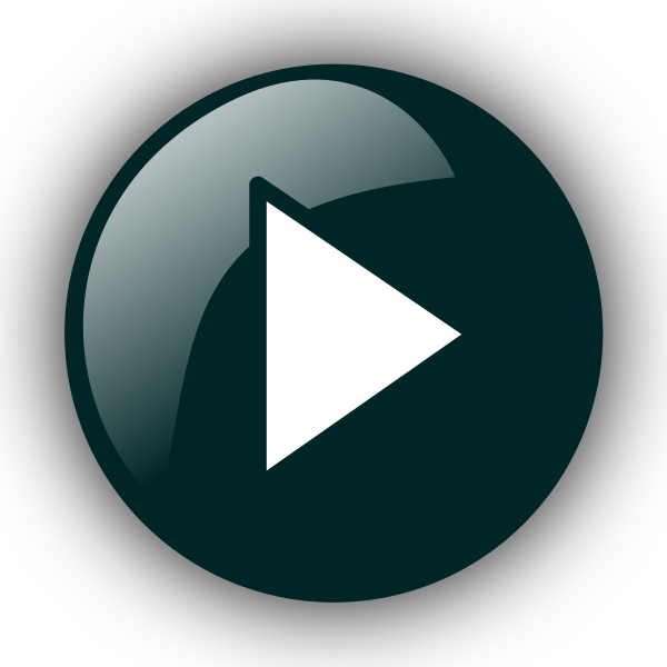 Teal Play Button Clip Art - Circle (600x600), Png Download