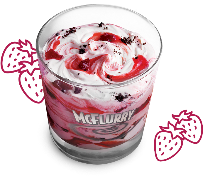 Mcdonald's Mcflurry Strawberry Shortcake (720x600), Png Download