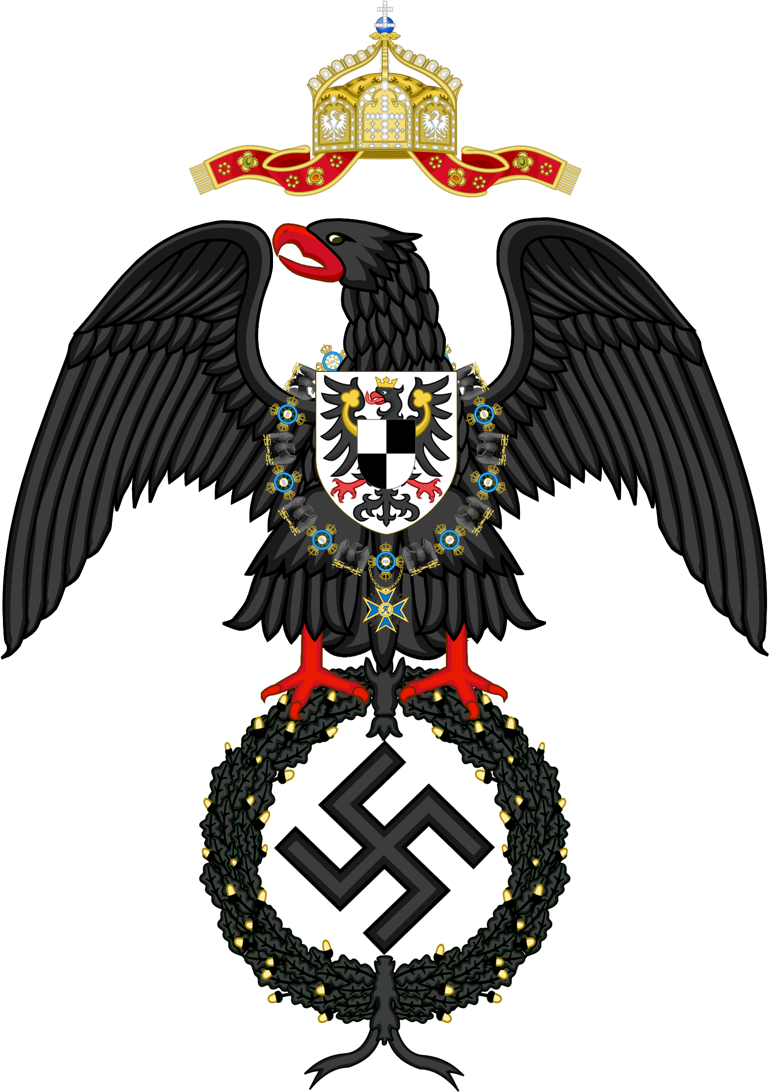 Nazi Germany Coat Of Arms - Coa Nazi Imperial Germany (1658x2242), Png Download