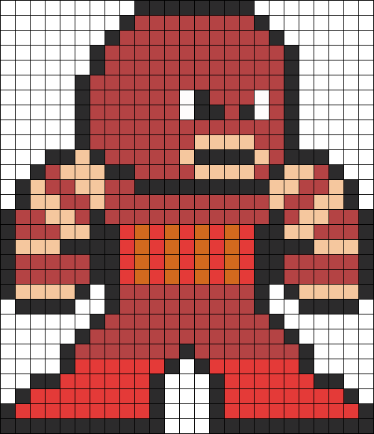 Juggernaut Perler Bead Pattern Perler Bead Pattern - Dibujos Pixel De Deadpool (526x610), Png Download
