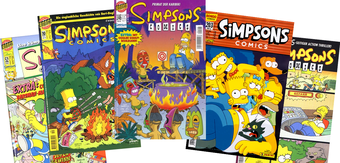 Simpsons Comics German Logo - Cartoon (1182x566), Png Download