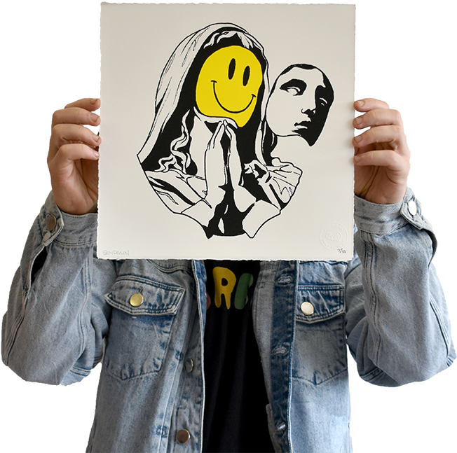 'pray For Happiness' By Bryce Wong - Handstyle (700x700), Png Download