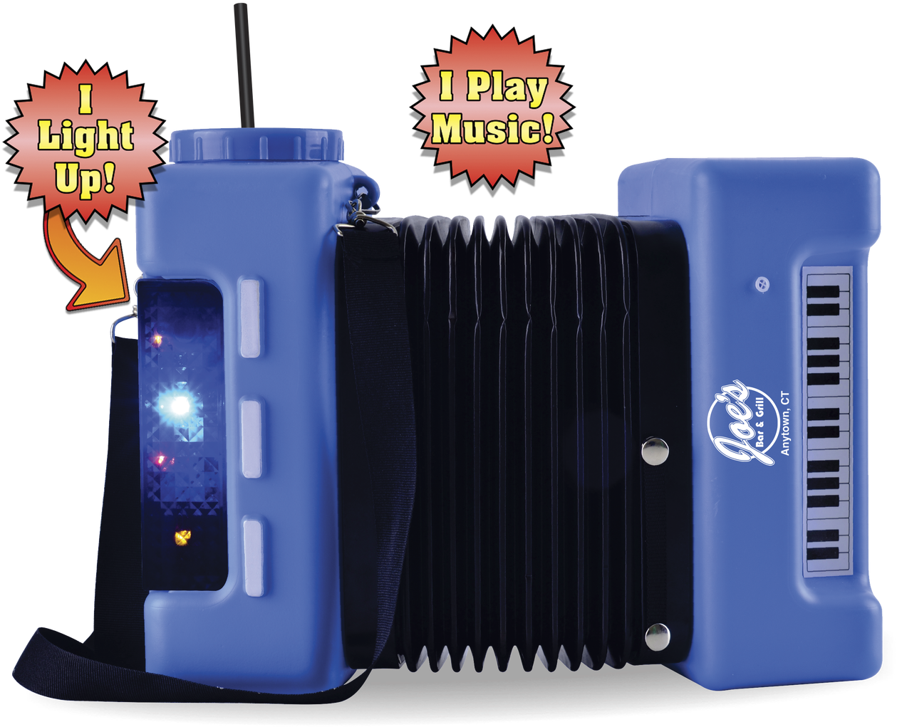 100oz Plastic Light-up & Sound Accordion - Garmon (1280x1054), Png Download