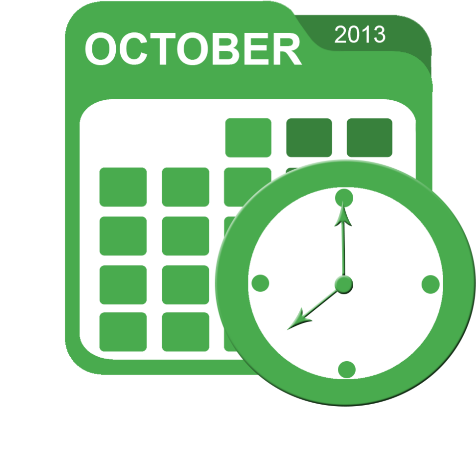 Schedule Icon - Green Icons For Report Schedule (1024x1024), Png Download