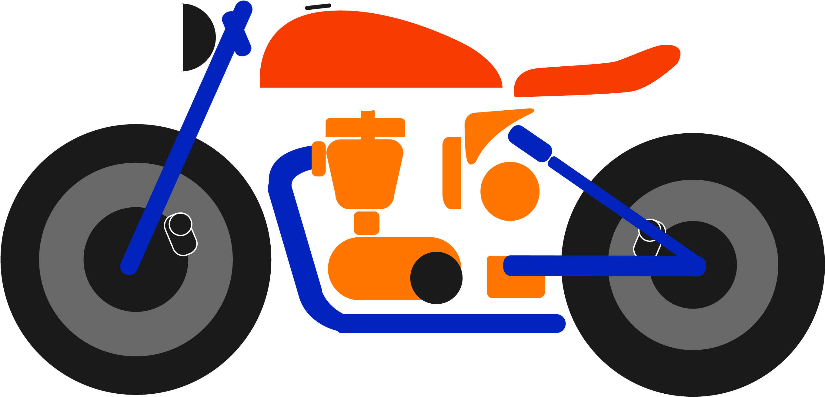 Colorful Transport Hayley Motorcycle Png And Vector - Vector Graphics (4167x4167), Png Download