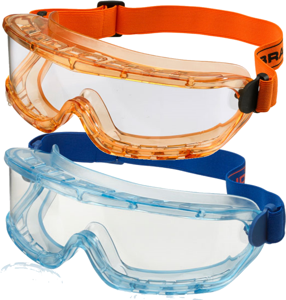 Clear Premium Anti-scratch Safety Goggles Amber Or (1000x1000), Png Download