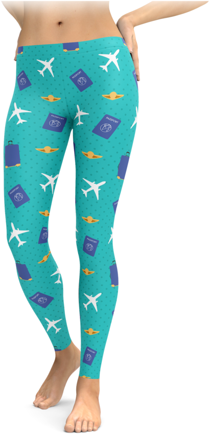 Travel Icon Leggings - Ho Ho Ho Leggings (740x895), Png Download