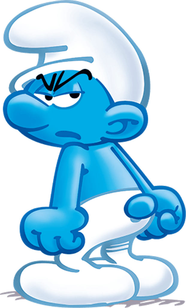 Moody Smurf (621x1024), Png Download