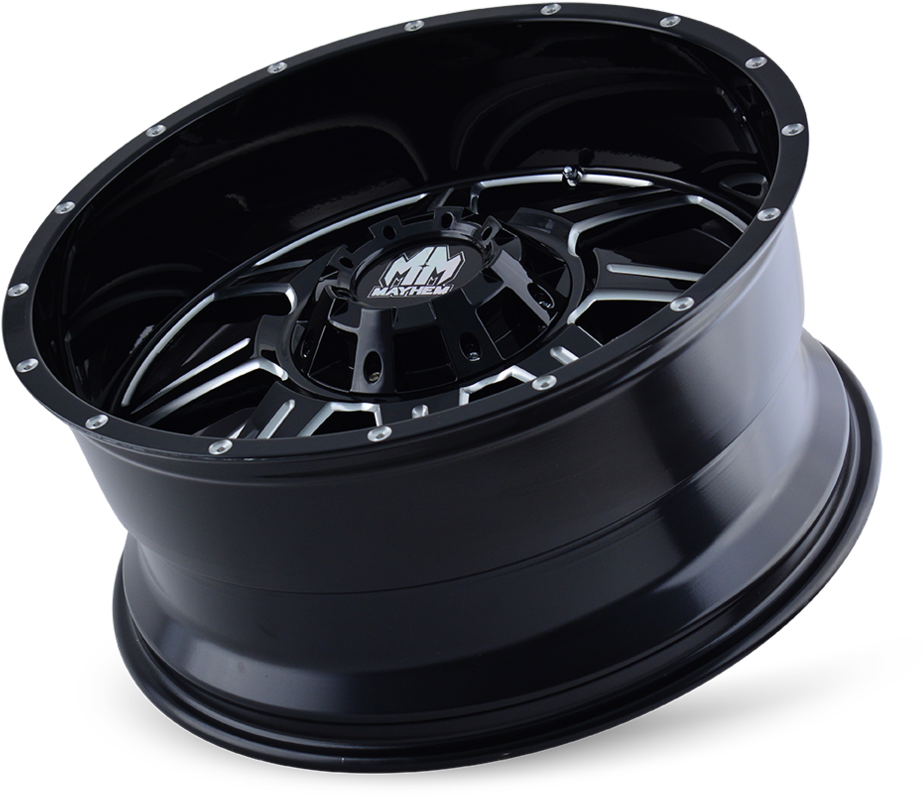 8100 Blackmilledspokes Angle - Wheel (1000x1000), Png Download