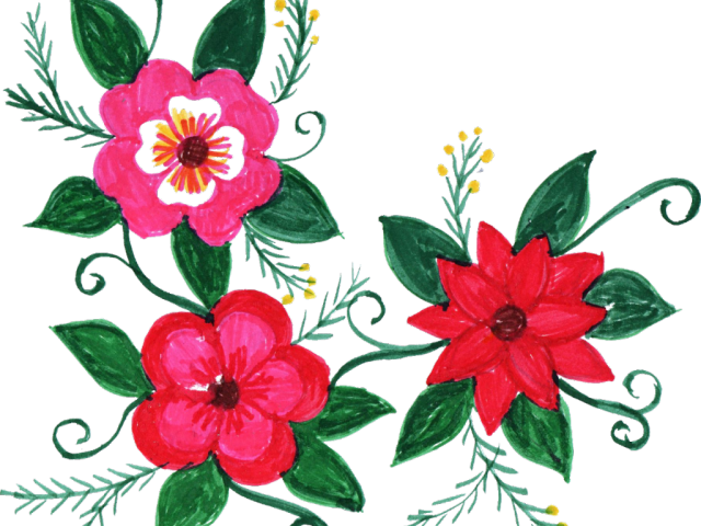 Floral Clipart Group - Png Flower Corner Design (640x480), Png Download