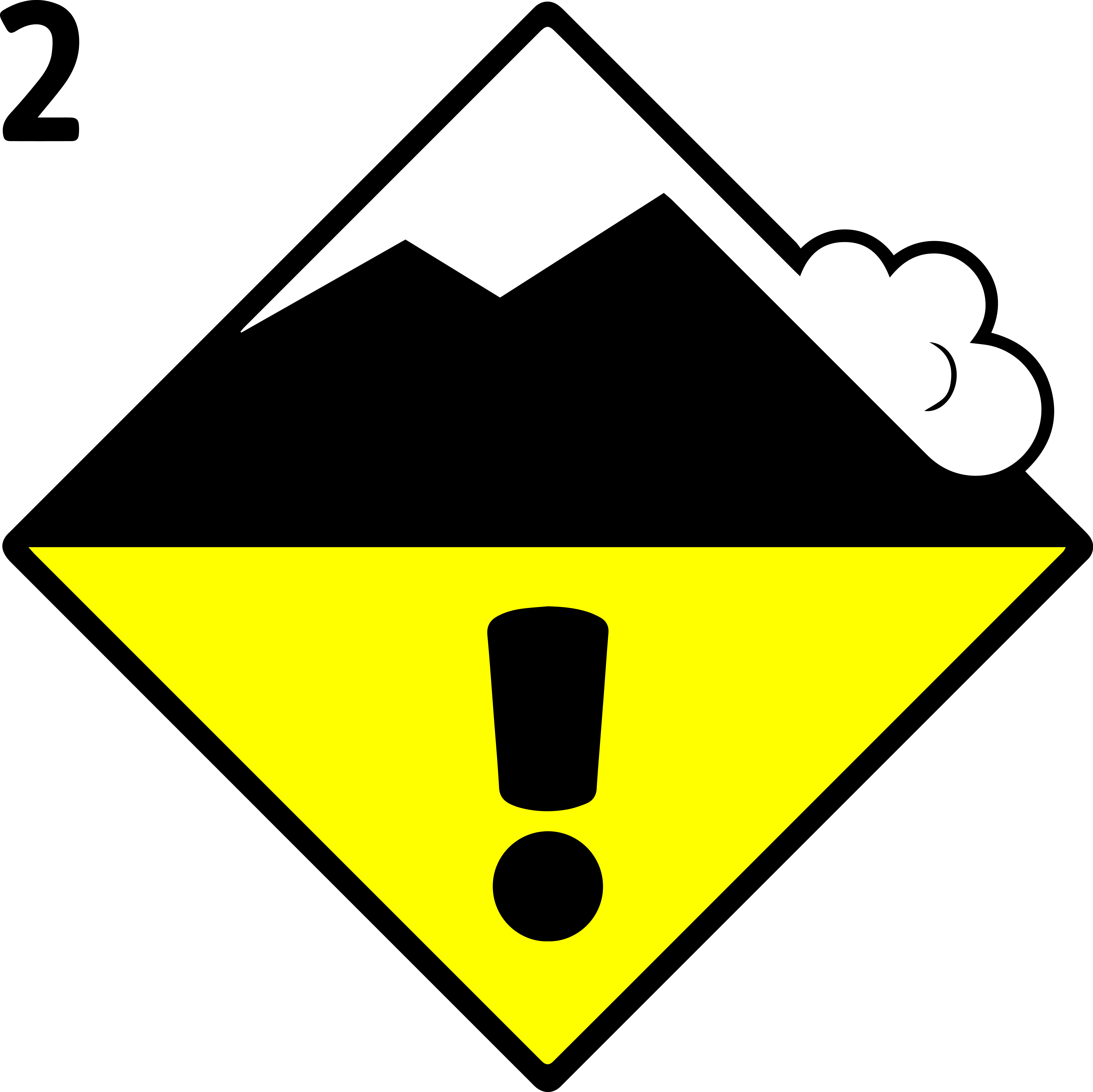 Avalanche Moderate Danger Level - Avalanche Danger Icon (6560x6554), Png Download