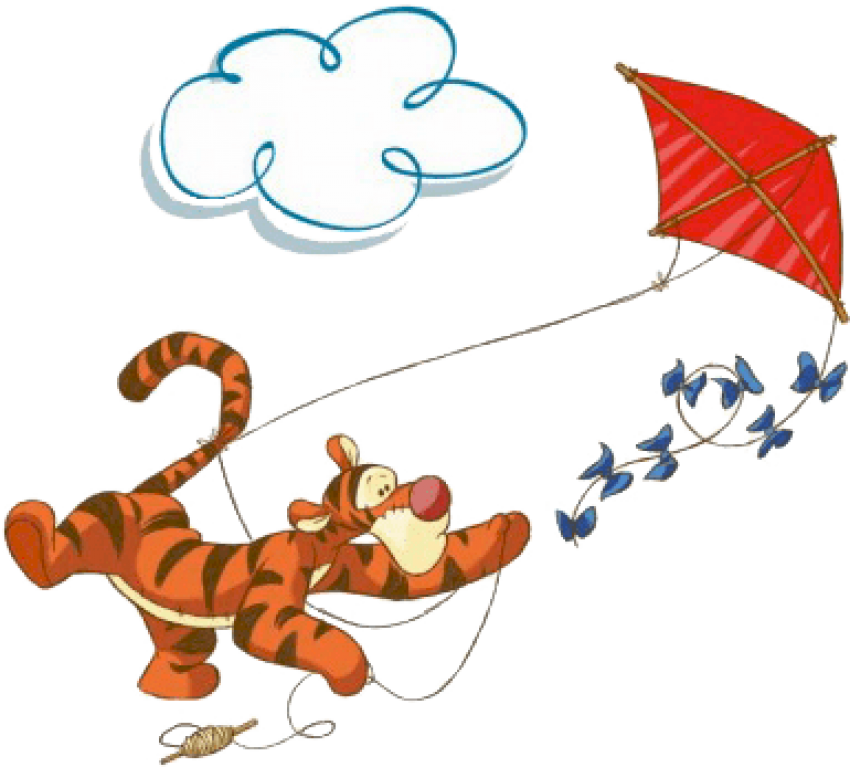 Free Png Download Kitedisney - Pooh And Tigger Flying Kite (850x767), Png Download