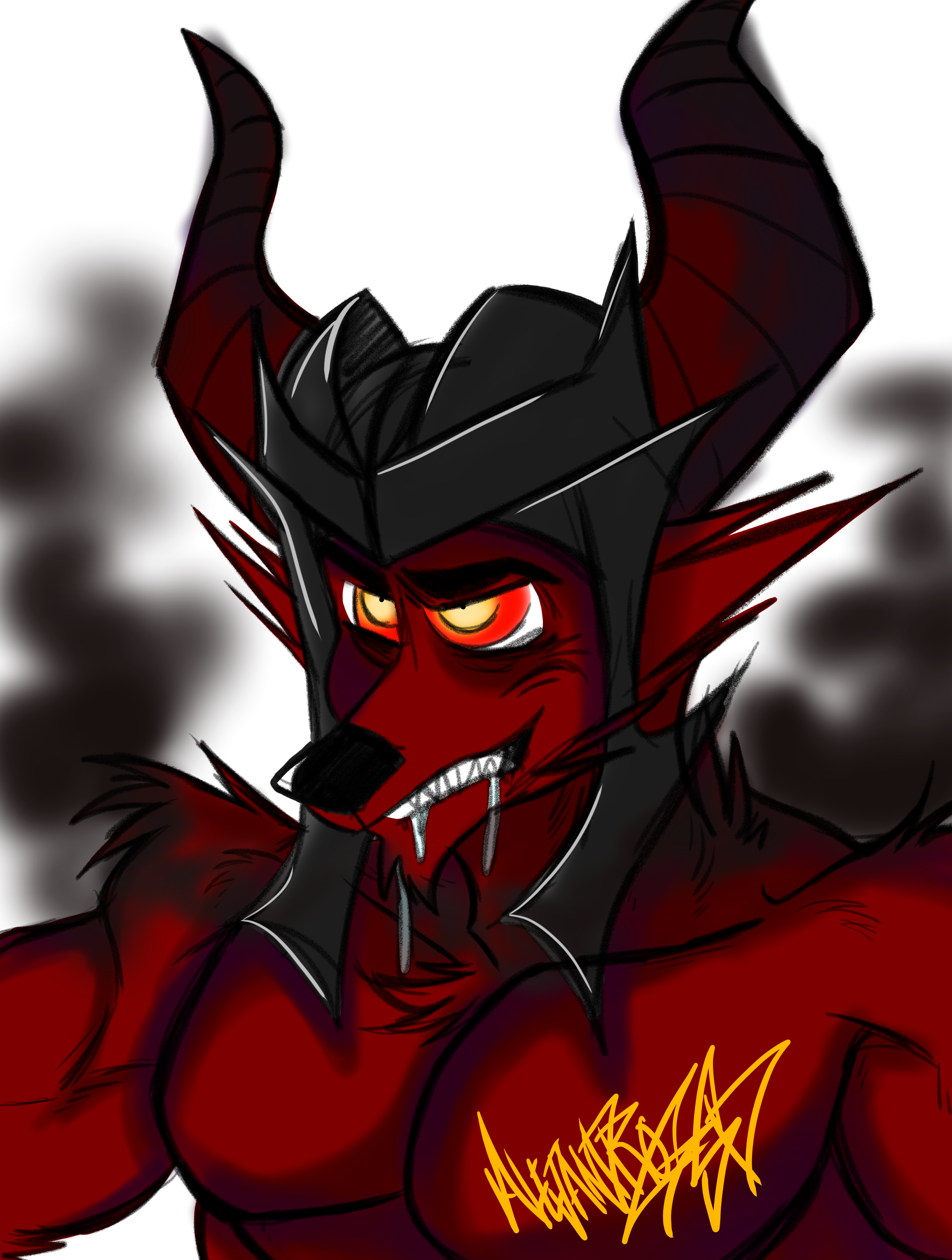 Cerberus - Cartoon (3100x4102), Png Download