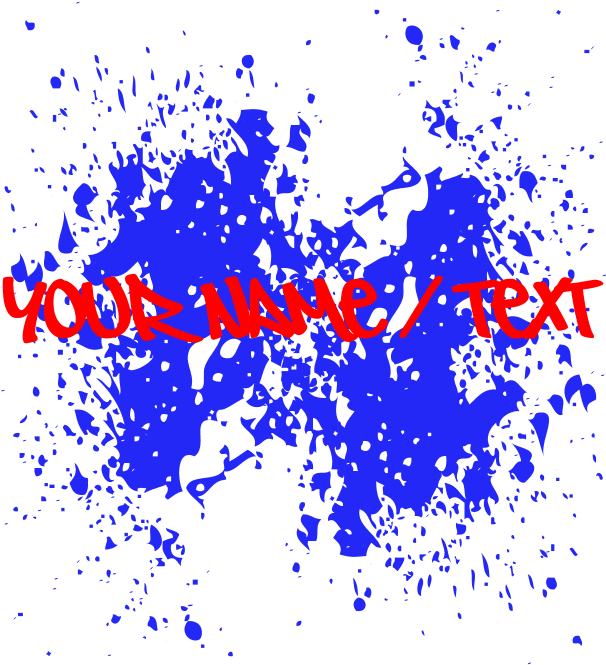 Blue Paint Splatter Baby Gown - Adobe Photoshop (700x700), Png Download