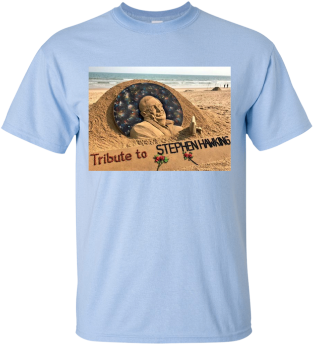 Stephen Hawking - Tribute - Stephen Hawking Sand Sculpture (690x690), Png Download