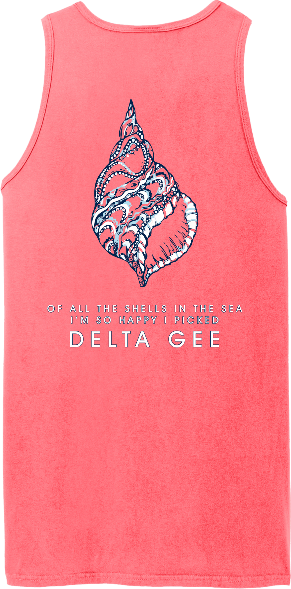 Dg Bid Day Shell Back - Active Tank (1000x2024), Png Download