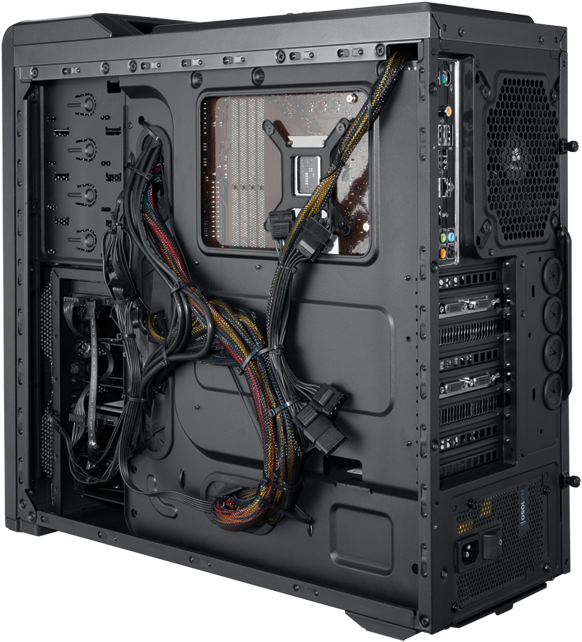 Corsair Announces Availability Of 99 Gaming Pc Case - Corsair 400c Cable Management (600x647), Png Download