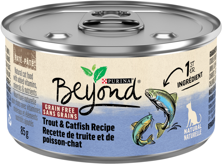 Purina® Beyond® Grain Free Trout & Catfish Recipe Wet - Great White Shark (750x792), Png Download