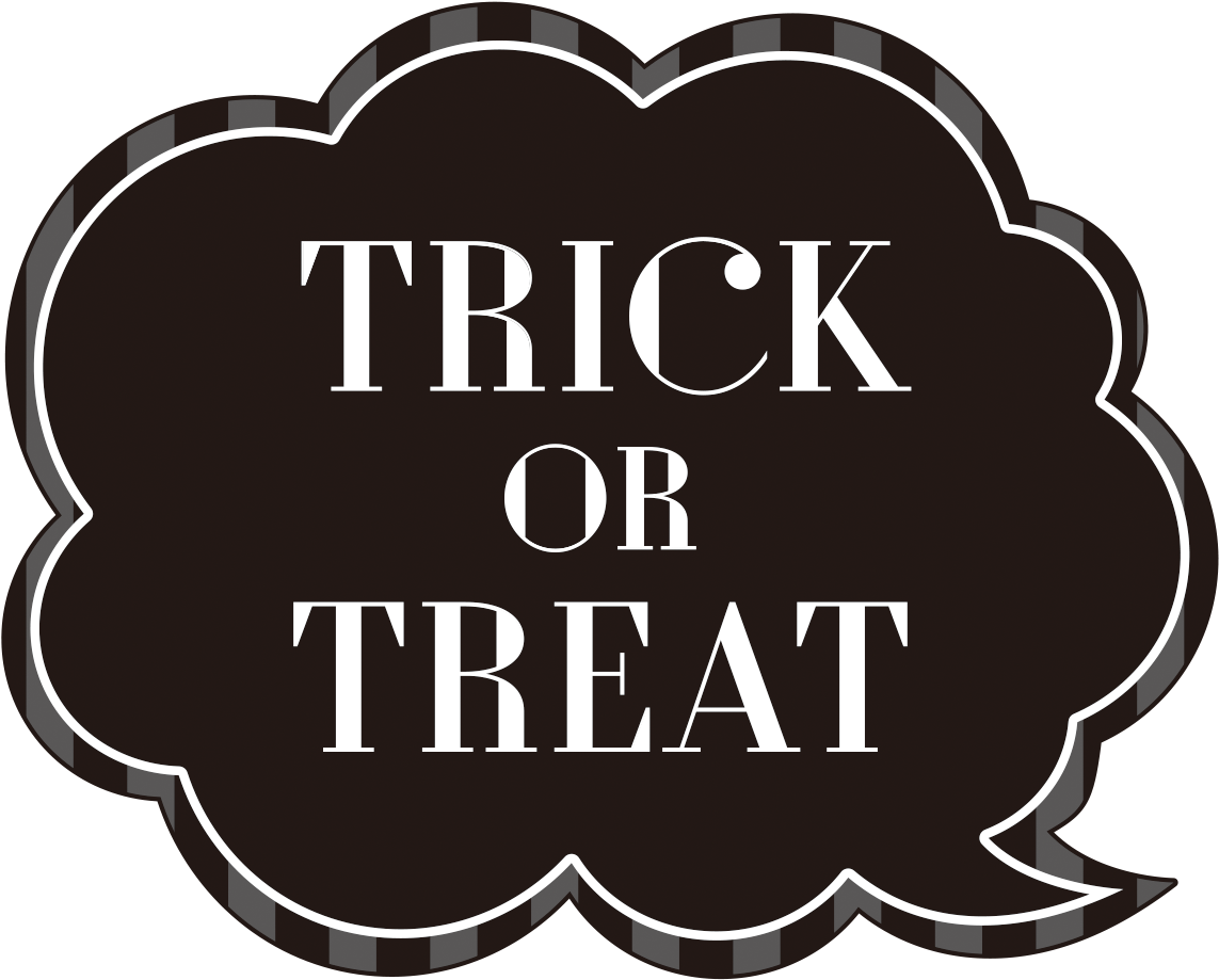 「trick Or Treatの吹き出し」 - Illustration (1181x1181), Png Download