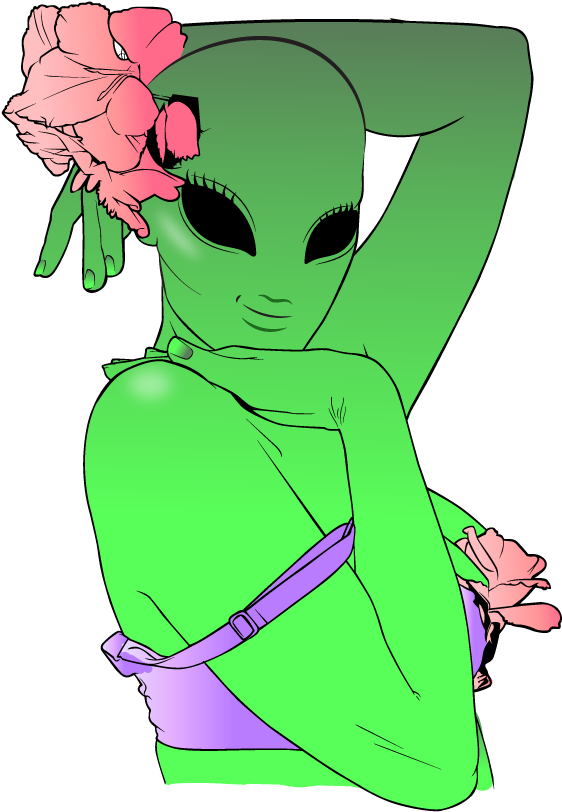 Alien - Cartoon (900x900), Png Download