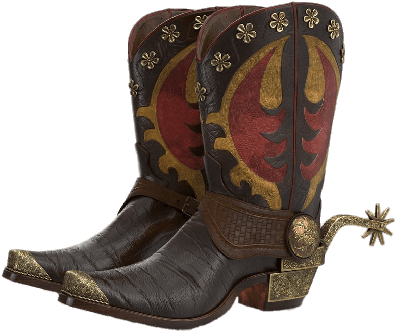 Cowboy Boots With Spurs (800x800), Png Download