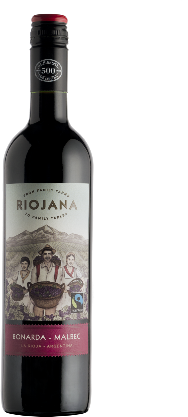 Lariojana Packshot Riojana Fairtrade Bonardamalbec - Dalfiume Nobilvini (1000x1510), Png Download