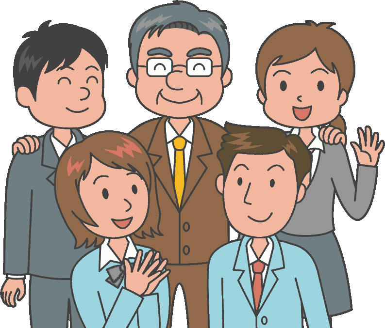 Input Happy Staff With Boss (793x677), Png Download