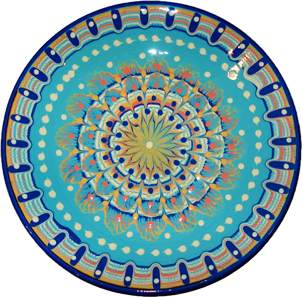 7" Baby Blue Pottery Plate - Bulgarian Pottery (600x600), Png Download