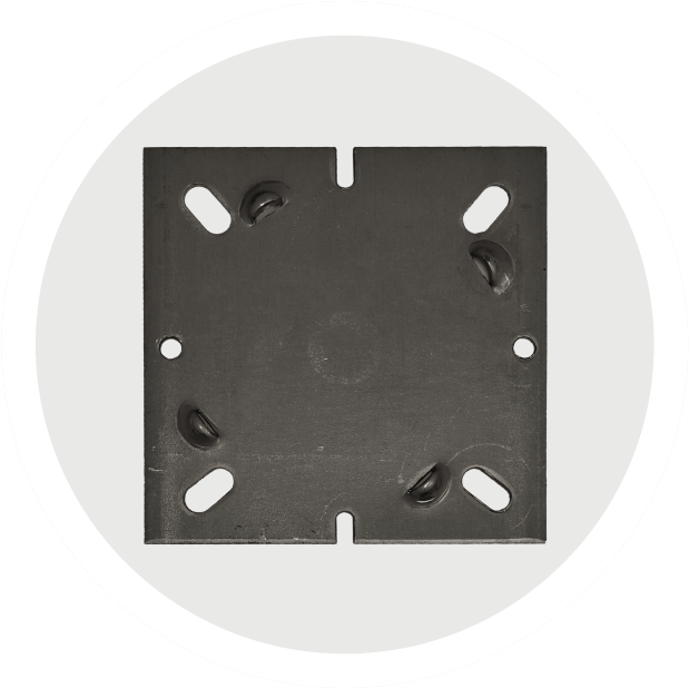 Column Cap Plates - Circle (626x625), Png Download