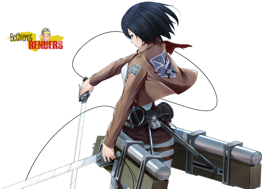 Mikasa Ackerman Render By Bechienot-d6doimp - Attack On Titan Imac (1024x640), Png Download