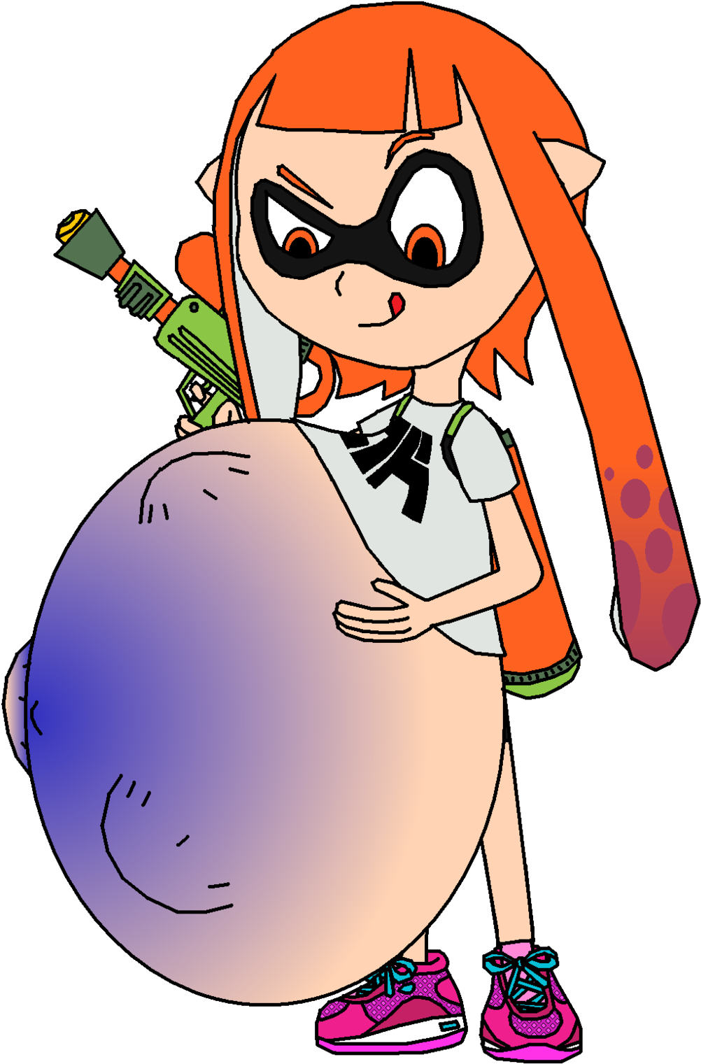 Belly 1024*1534 Transprent Png Free Download - Splatoon Inkling Girl Pregnant (1002x1521), Png Download