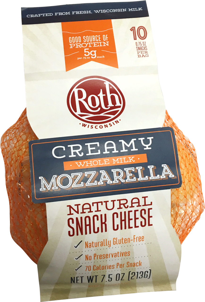 Snacks Png - Roth Creamy Cheddar Snack Cheese (1354x1354), Png Download