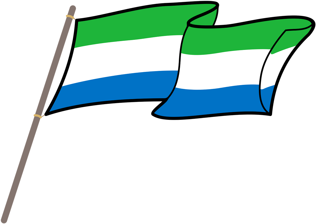 Sierra Leone Flag Graphics - Sierra Leone Flag Png (1280x905), Png Download