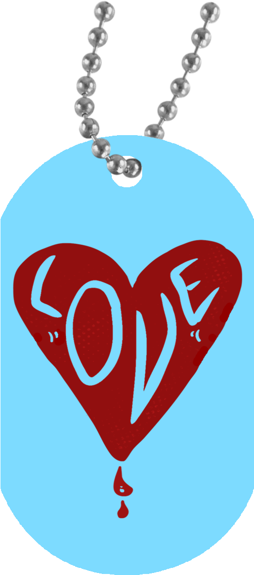 Bleeding Heart White Dog Tag - Boyfriend Gifts For Valentines Day (1155x1155), Png Download