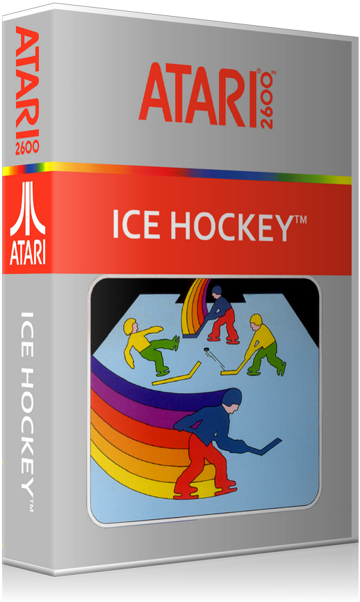 Ice Hockey Atari 2600 Game Cover To Fit A Ugc Style - Atari 5200 Blue Print (800x900), Png Download