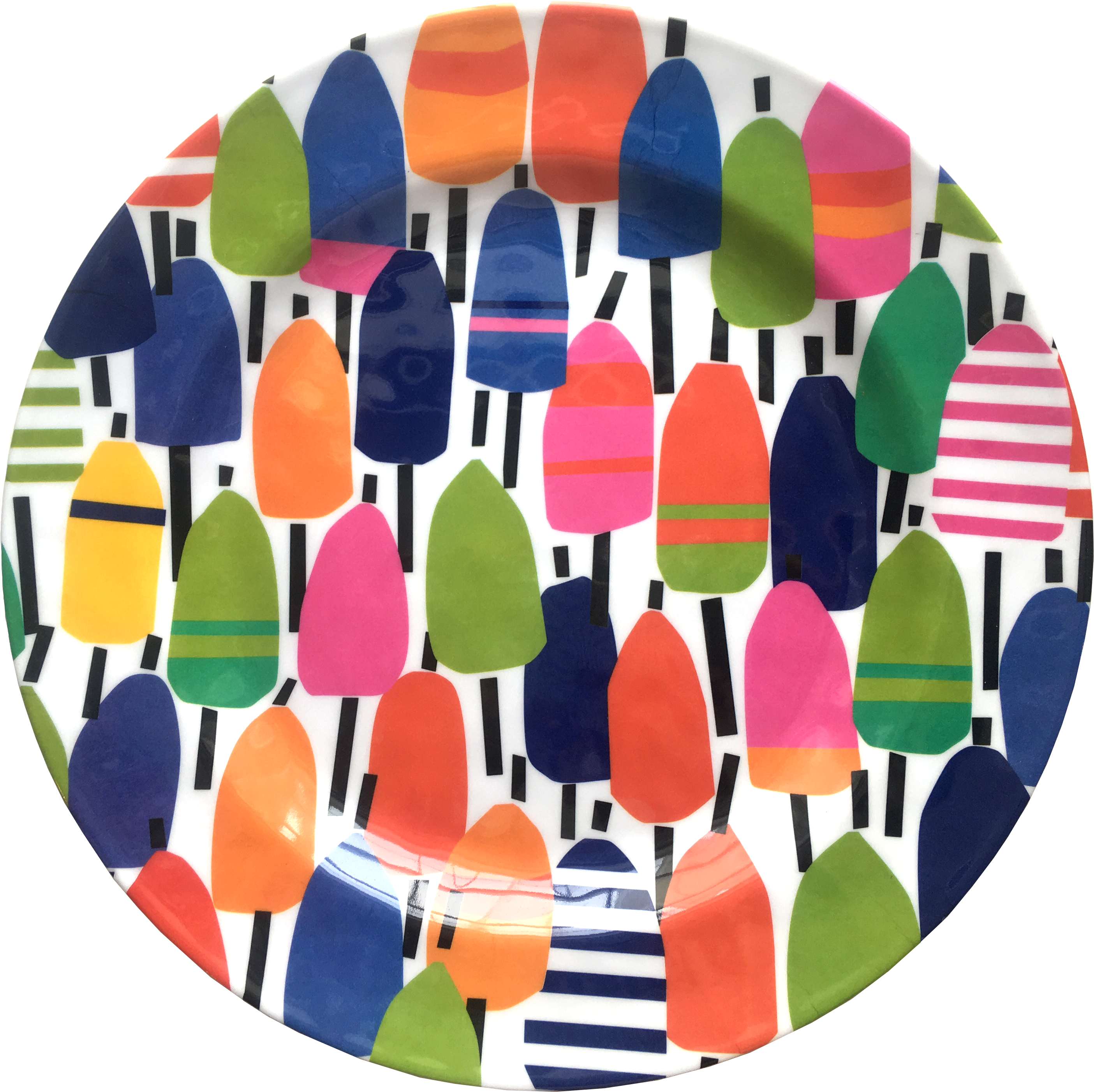 Melamine Buoy Dinner Plate - Surfing (2917x2884), Png Download