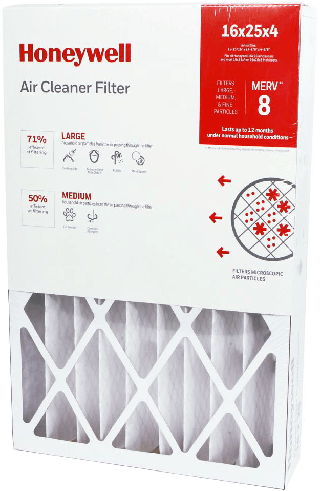 Honeywell High Efficiency 16x25x4 Air Cleaning Filter - Honeywell (957x957), Png Download