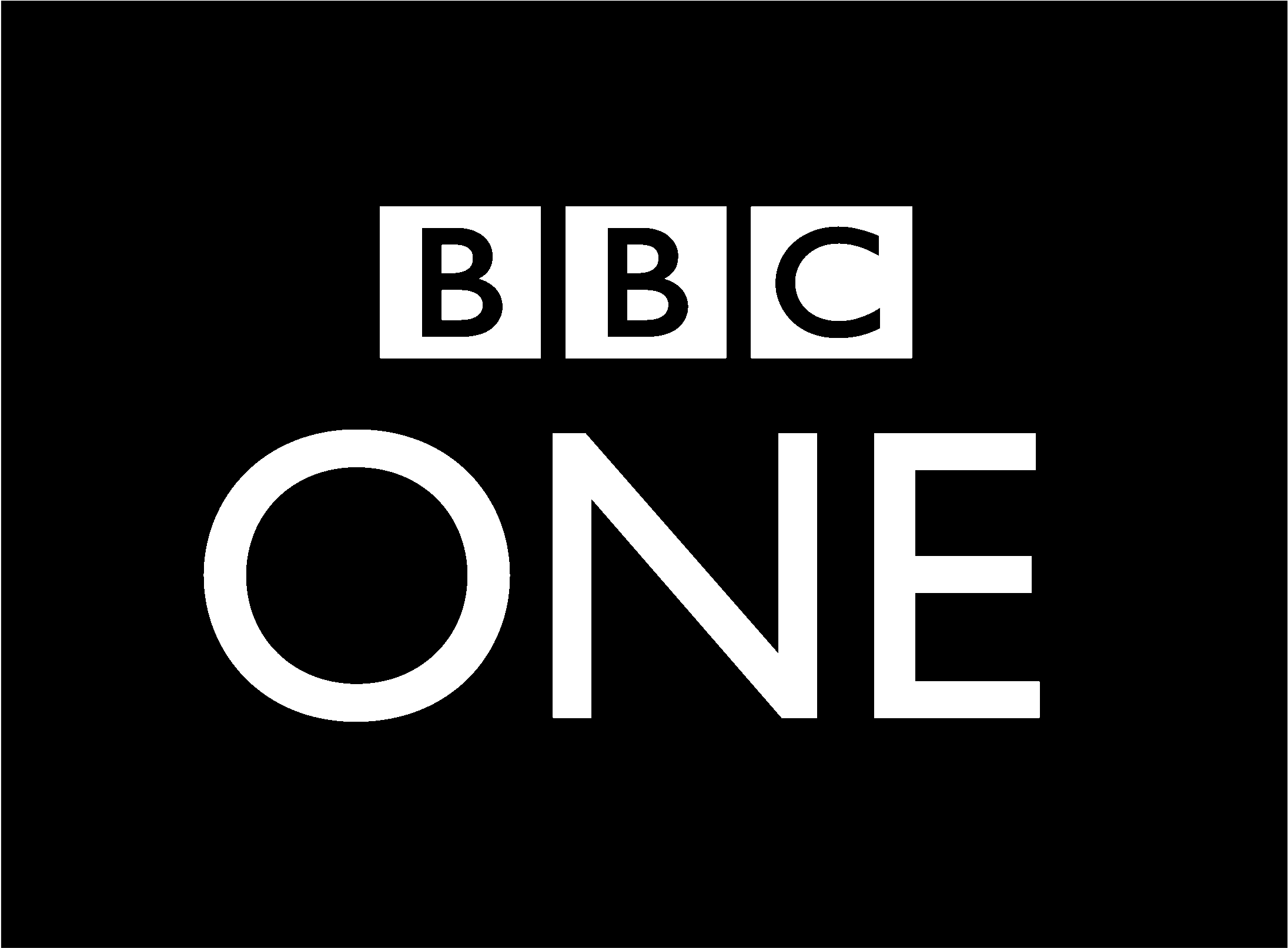 Bbc One Logo Black And White - Bbc One Logo White (2400x2400), Png Download